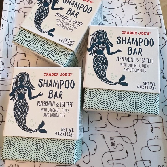 3X Trader Joe’s Shampoo Bars with Peppermint Tea Tree Oil! BNIB - Picture 1 of 6